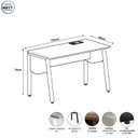 Ver imagem 3 de Estação Trabalho Plataforma Individual com Caixa de Tomadas Pés Cavalete 135cm Industrial Cinza