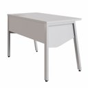 Ver imagem 5 de Estação Trabalho Plataforma Individual com Caixa de Tomadas Pés Cavalete 135cm Industrial Cinza