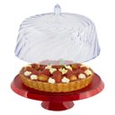 Ver mais imagens de Boleira Porta Bolo Tortas Cúpula Transparente Bandeja translucida - Vermelho