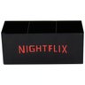 Porta Controle Remoto Com Divisórias NightFlix Preto - 3
