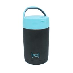 Pote Térmico Food Jar com Colher 500Ml Cinza e Turquesa - Pacco - 2