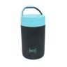 Pote Térmico Food Jar com Colher 500Ml Cinza e Turquesa - Pacco - 2