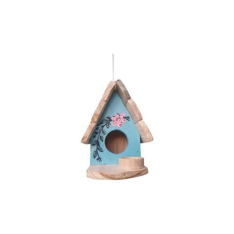 Mini Chalé de Passarinho Feito de Madeira para Decoração - Casa - Decoração