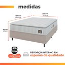 Ver imagem 3 de Cama Box Colchão Casal Espuma D33 Vangogh Pillow Top 138x188x67cm Hellen