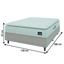 Ver imagem 3 de Cama Box Colchão Casal Espuma D33 Vangogh Pillow Top 138x188x67cm Hellen