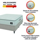 Ver imagem 5 de Cama Box Colchão Casal Espuma D33 Vangogh Pillow Top 138x188x67cm Hellen