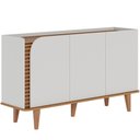 Ver imagem 1 de Aparador Buffet para Sala de Jantar 3 Portas Elora C04 Off White Matte Freijó - Lyam Decor