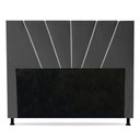 Ver imagem 1 de Cabeceira Cama Box Casal Queen Size Dallas 160cm Cinza