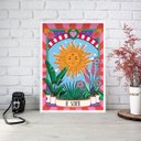 Ver imagem 2 de Quadro Carta Tarot Sol - Le Soleil 33x24cm:moldura Branca