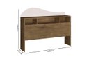 Ver imagem 4 de Cabeceira para Box Casal Irla com Nichos para Objetos de Decoração Cor Jequitiba/off White Ja