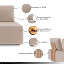 Ver imagem 4 de Sofá Liphis Sala de Estar Modulado Moderno Pés de Madeira Veludo Bege G45 - Gran Belo