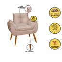 Ver imagem 2 de Poltrona Decorativa Opala Suede Bege