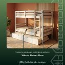 Ver imagem 3 de Cama Treliche Solteiro Madeira Maciça Auxiliar com Proteção:Branco