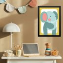 Ver imagem 2 de Quadro Infantil Safari - Elefantinho 45x34cm:moldura Preta