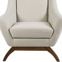Ver imagem 4 de Kit 2 Poltronas Decorativas Fixa Base de Madeira Juliet D02 Algodão Bege B-370 - Lyam Decor
