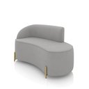 Ver imagem 1 de Sofá 2 Lugares Orgânico 140cm Pé Dourado Morgan Suede D03 - D’Rossi