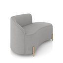 Ver imagem 6 de Sofá 2 Lugares Orgânico 140cm Pé Dourado Morgan Suede D03 - D’Rossi