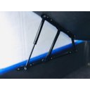 Ver imagem 2 de Cama Box Baú Queen Size Bipartido Suede Bege com Pistões a Gás