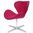 Ver imagem 2 de Poltrona Decorativa Swan Rosa Base Giratória Zarco