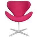 Ver imagem 1 de Poltrona Decorativa Swan Rosa Base Giratória Zarco