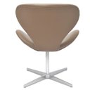 Ver imagem 4 de Poltrona Decorativa Swan Corino Marrom Claro Base Giratória