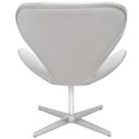 Ver imagem 4 de Poltrona Decorativa Swan Corino Branca Base Giratória