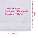Ver imagem 2 de Toalha Avulsa Rosto Kazzavip 100% Algodão Nobre Jacquard Limoges 50cm 80cm Branco