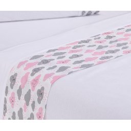 Lençol Solteiro Nuvem Rosa 3 Peças 100% Algodão - 180 Fios - 4