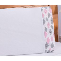 Lençol Solteiro Nuvem Rosa 3 Peças 100% Algodão - 180 Fios - 3