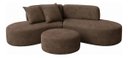 Ver imagem 2 de Sofá e Puff Orgânico Virginia 200cm Sala Suede Marrom