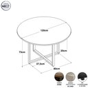 Ver imagem 3 de Mesa de Reunião Redonda 1,20 m Pés Metal para 4 Pessoas F5 Office Cor:Málaga com Preto