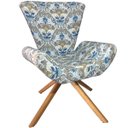 Ver imagem 2 de Poltrona Elegance Base Giratória em Jacquard