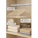 Ver imagem 4 de Kit 50 Cabides Premium Veludo Rrister Adulto Slim Antideslizante para Closet Organizado