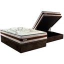 Ver imagem 1 de Conjunto Box Baú Casal: Colchão Molas Paropas Resiste Double Face Ag D45 + Base Crc Suede Brown (