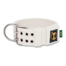 Coleira Cachorro Grande Forte Coleira Amorosso Cor Branco:P - 1