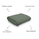 Ver imagem 2 de Manta Decorativa para Sofá Tricot Golden 1,20m X 1,50m 100% Algodão Verde Sálvia