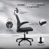 Cadeira Presidente Escritório Ergonômica Gogo Chair Go100 Luxo - Preta - 7