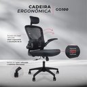 Ver imagem 6 de Cadeira Presidente Escritório Ergonômica Gogo Chair Go100 Luxo - Preta