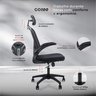 Cadeira Presidente Escritório Ergonômica Gogo Chair Go100 Luxo - Preta - 7