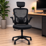 Cadeira Presidente Escritório Ergonômica Gogo Chair Go100 Luxo - Preta - 8