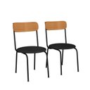 Ver imagem 2 de Kit 2 Cadeiras Estofadas Ergonômicas 188 Aço Carbono Preto