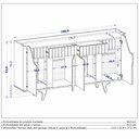Ver imagem 4 de Aparador Danúbio com 4 Portas, 2 Gavetas e Pés de Madeira