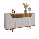 Ver imagem 2 de Aparador Danúbio com 4 Portas, 2 Gavetas e Pés de Madeira