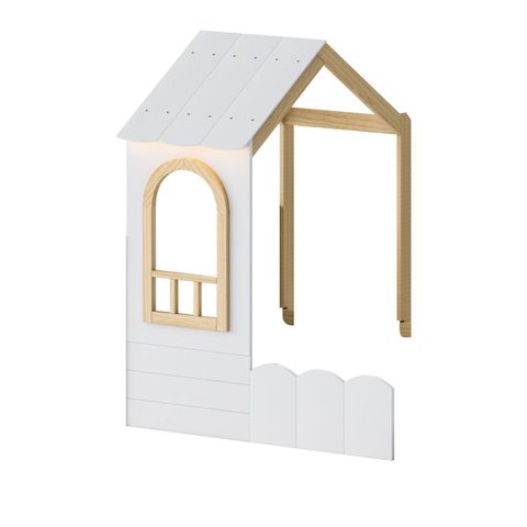 Telhado para Cama Reversível Solteiro New Garden Casatema MadeiraOriginals Branco/Marrom