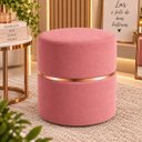 Ver imagem 4 de Kit de Puff Cinta no Meio Rose Gold, Cor Rosa Antigo Veludo - Let Móveis
