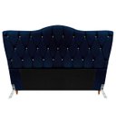 Ver imagem 1 de Cabeceira Solteiro Cama Box Quarto Estofada Barcelona 90cm:suede Azul Marinho