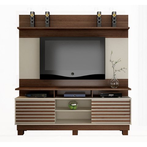 Estante Home Texas Para Tv Até 60 Polegadas 2 Portas:CHOCOLATE/OFF