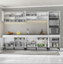 Ver imagem 3 de Cozinha Completa Modulada Bogotá 5 Peças Multimóveis com Vidro Reflecta, Puxador e Pés Personalizáveis