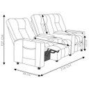 Ver imagem 4 de Poltrona Reclinável 3 lugares para Sala de Cinema Pequim Corano Preto - Gran Belo