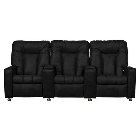 Poltrona Reclinável 3 lugares para Sala de Cinema Pequim Corano Preto - Gran Belo